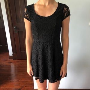 A black mini dress from Kimchi Blue.
